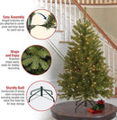 National Dunhill Fir Christmas Tree with up to 1200 Clear Lights, Hinged, Stand included.
