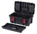 hyper tough 22-inch toolbox, plastic tool and hardware storage, black