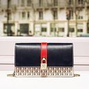 100% genuine leather ch letter printed crossbody bag