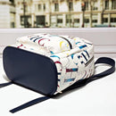 100% genuine leather letter ch printed double shoulder bags