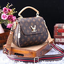 women leather handbag casual one shoulder messenger purse coffee
