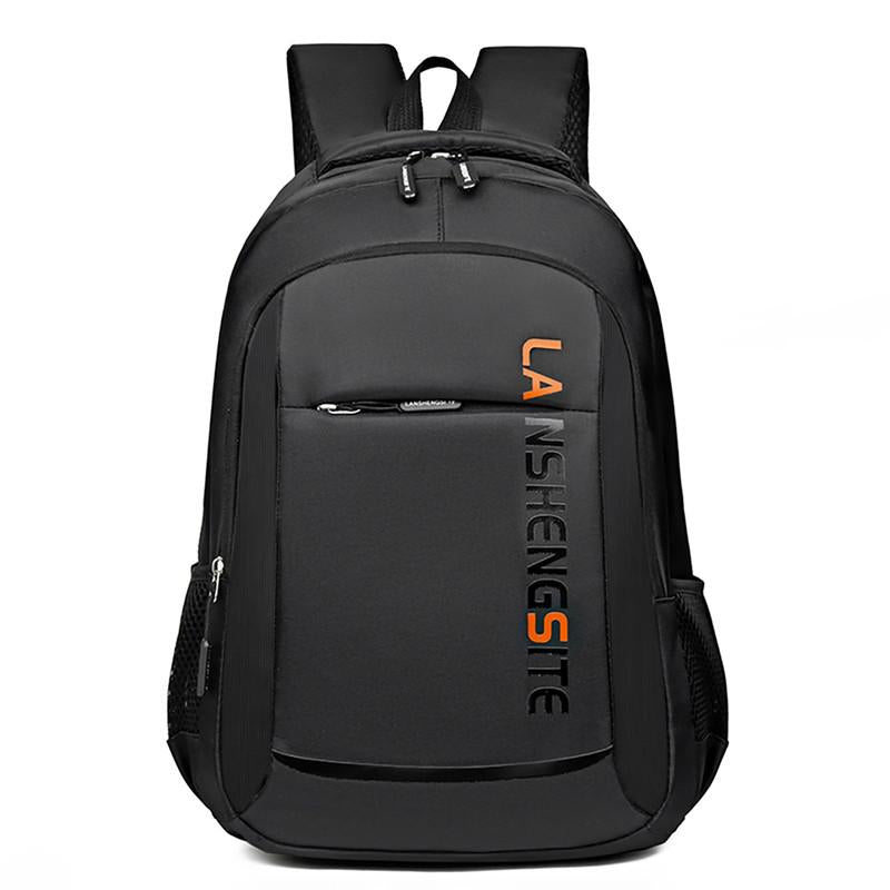 school backpack fashion multi-pocket, laptop bags classical shoulder bag orange