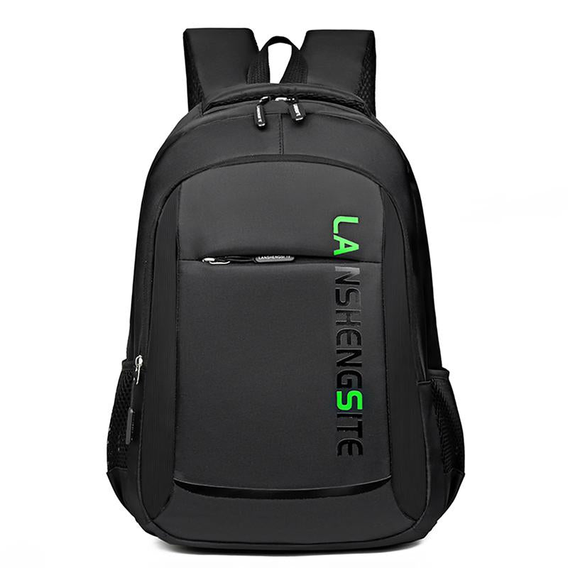 school backpack fashion multi-pocket, laptop bags classical shoulder bag green