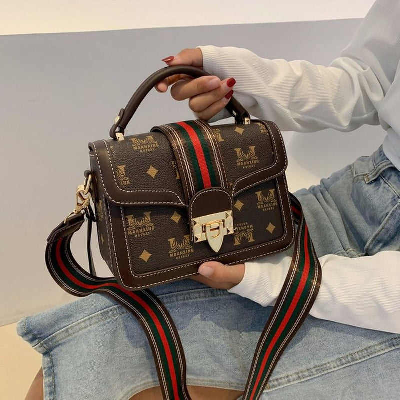color shoulder strap bags women travel messenger bag coffee / 20cmx9cmx14cm
