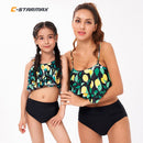 mom and daughter swimwear children's tankini