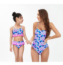 mom and daughter swimwear children's tankini
