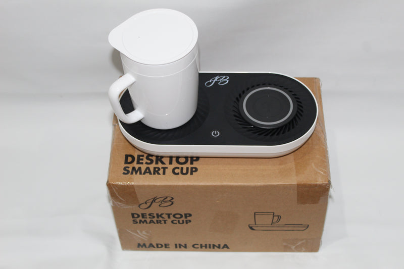 jb wireless qi-certified charging dock with mug warmer and drink cooler
