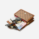 retro small square bag for women, shoulder strap with matching chain