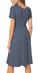 db moon women summer casual short sleeve dresses empire