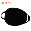 face mask 3pc simple cotton mask simple unisex black breathable mouth 01 3pc