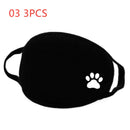 face mask 3pc simple cotton mask simple unisex black breathable mouth 03 3pc