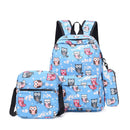 3pcs/set unisex backpacks  for high school student. owl