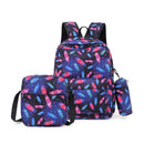 3pcs/set unisex backpacks  for high school student. leaves