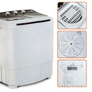 portable washing machine 16.5lbs compact twin tub wash&spin combo