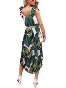 belongsci women sleeveless shoulder bandage waistband sexy v-neck