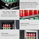beverage refrigerator 15 inch stainless steel shelf 88 can