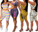 women's sexy bodycon 2 piece outfits crop top shorts pants jumpsuit romper set