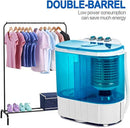 portable washing machine, spin dryer-compact twin tub durable design 10lbs