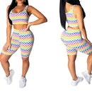 women's sexy bodycon 2 piece outfits crop top shorts pants jumpsuit romper set