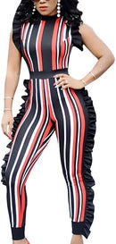 voikerdr womens summer short jumpsuits rompers - ruffle sleeveless