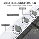 twin tub portable mini washing machine 26lbs capacity, washer(18lbs)&spiner(8lbs)