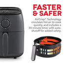 dash tasti crisp electric air fryer + oven cooker with temperature control