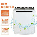 portable washing machine 16.5lbs compact twin tub wash&spin combo