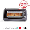 dash clear view toaster: extra wide slot toaster with stainless steel accents