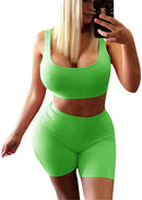 women's sexy bodycon 2 piece outfits crop top shorts pants jumpsuit romper set