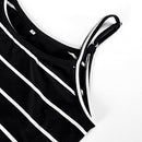 artfish women casual sleeveless spaghetti strap striped lounge jumpsuit