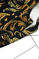 pink queen womens button up printed long wide leg pant party jumpsuits with belt