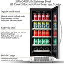 beverage refrigerator 15 inch stainless steel shelf 88 can