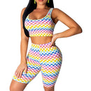 women's sexy bodycon 2 piece outfits crop top shorts pants jumpsuit romper set