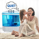 portable washing machine, spin dryer-compact twin tub durable design 10lbs