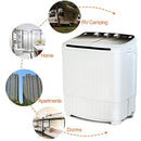 portable washing machine 16.5lbs compact twin tub wash&spin combo