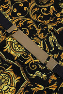 pink queen womens button up printed long wide leg pant party jumpsuits with belt