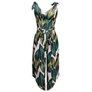 belongsci women sleeveless shoulder bandage waistband sexy v-neck