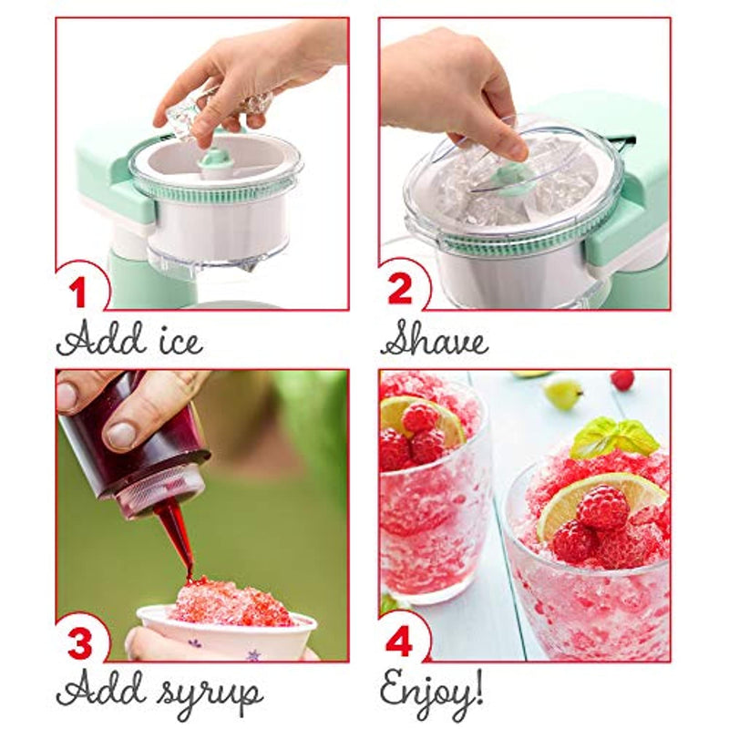 dash shaved ice maker + slushie machine with stainless steel blades