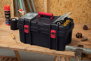hyper tough 22-inch toolbox, plastic tool and hardware storage, black