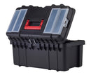 hyper tough 22-inch toolbox, plastic tool and hardware storage, black