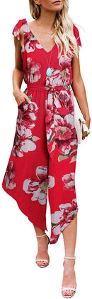 belongsci women sleeveless shoulder bandage waistband sexy v-neck