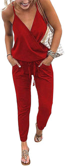 women's jumpsuits rompers v neck spaghetti strap jumpsuits