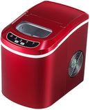 ice cube maker machine with 26lbs daily capacity, 9 ice cubes ready in 8 minutes red
