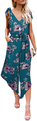 belongsci women sleeveless shoulder bandage waistband sexy v-neck