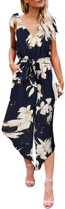 belongsci women sleeveless shoulder bandage waistband sexy v-neck