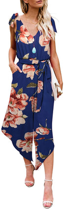 belongsci women sleeveless shoulder bandage waistband sexy v-neck