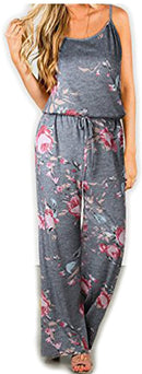 artfish women casual sleeveless spaghetti strap striped lounge jumpsuit