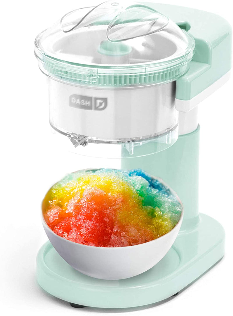 dash shaved ice maker + slushie machine with stainless steel blades aqua