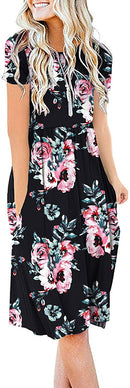 db moon women summer casual short sleeve dresses empire