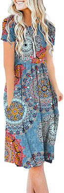 db moon women summer casual short sleeve dresses empire